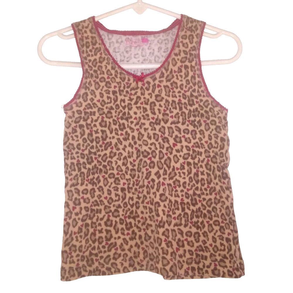 Children’s Place Girls Small 5/6 Cheetah Print Cotton Tank Top